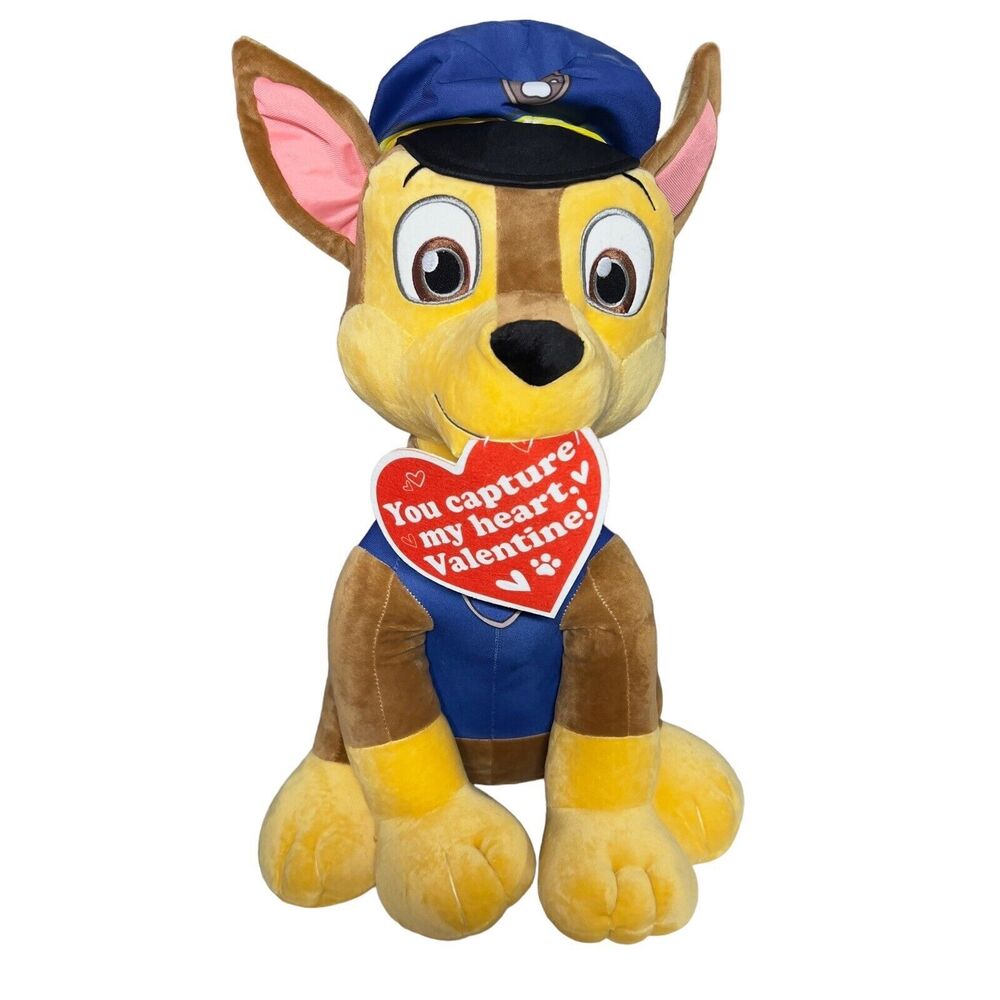 Gemmy Plush Paw‎ Patrol CHASE 20” Valentines Greeter 2021 Weighted Bottom Sits